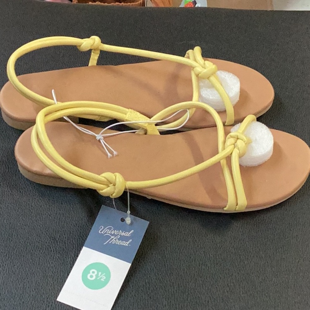 Women's Petal Tubular Sandals - Universal Thread - yellow - various sizes - Picture 3 of 5